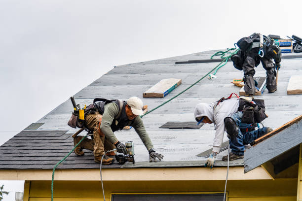 Professional Storm Damage Roof Repair technician working in Connelly Springs, NC